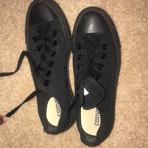 All Black Low Top Converse